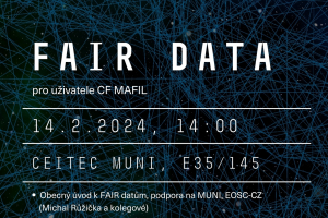 Vzdělávací kurz - FAIR data pro uživatele CF MAFIL